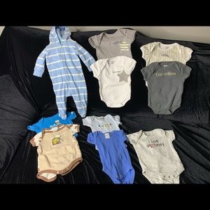 Calvin Klein onesies and Gap outfit